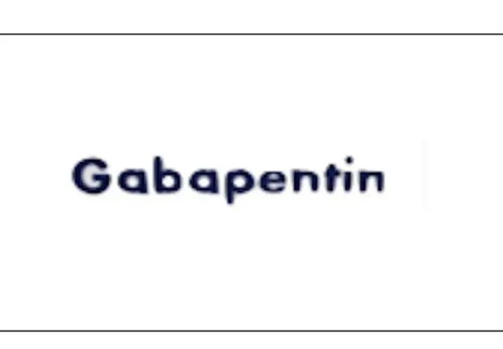 Napis "Gabapentin" w ciemnoniebieskim kolorze. Lek Gabapentin Teva pomaga w leczeniu bólu neuropatycznego.