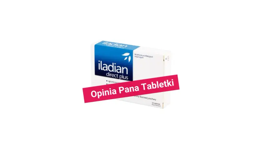 Opakowanie leku Iladian Direct Plus, z napisem "Opinia Pana Tabletki".